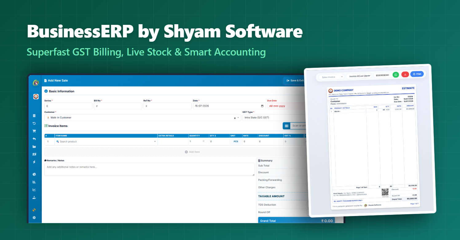 Sales Screen & Invoice